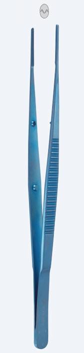 Пінцети атравматичні для тканин та судин De Bakey прямі, кінчик 1 мм, із Safe Grip, зубці De Bakey довжина 150 мм. Бренд - Asanus Medizintechnik Gmb, Німеччина